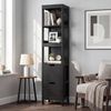 KOMFOTTEU Hochschrank Badezimmerschrank, Badregal aus Holz,5 Etagen Bild 4