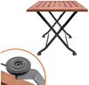 Spetebo Gartentisch Holz Klapptisch mit Metall Gestell 45 cm (Packung, 1-St, Tisch Klappbar), Beistelltisch Gartentisch Dekotisch Bild 3