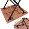 Spetebo Gartentisch Holz Klapptisch mit Metall Gestell 45 cm (Packung, 1-St, Tisch Klappbar), Beistelltisch Gartentisch Dekotisch Bild 2