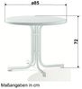 Sieger Boulevard-Klapptisch Boulevard-Klapptisch klappbar, Stahl Champagner 86 x 72 x 86 cm Bild 3