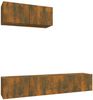 3-tlg. TV-Schrank-Set Räuchereiche Holzwerkstoff [3114475] Bild 2