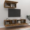 3-tlg. TV-Schrank-Set Räuchereiche Holzwerkstoff [3114475] Bild 3