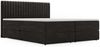 GRAINGOLD Marbella Doppelbett 200x200,Boxspringbett mit Kopfteil und Bettkästen, Velour-Stoff, Anthrazit Bild 2