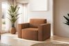 Sofa Set 2-teilig Sessel und Ecksofa PALMA XS Stoff Noel Ziegelrot Ottomane Links Bild 3