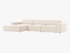 Micadoni Ecksofa Jodie 4-Sitzer Links Samt Bluvel Helles Beige Bild 2