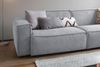 KAWOLA Sofa SAMU 2-Sitzer Chenille-Stoff hellgrau 72 x 106 x 236 cm Bild 2