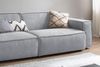 KAWOLA Sofa SAMU 2-Sitzer Chenille-Stoff hellgrau 72 x 106 x 236 cm Bild 4