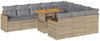 vidaXL 11-tlg. Garten-Sofagarnitur mit Kissen Beige Poly Rattan Akazie 3327538 Bild 2