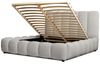 Polsterbett Doppelbett HEDA 160x200cm Komplettset in Stoff Perfect Harmony Hellgrau Bild 4