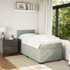 vidaXL Boxspringbett mit Matratze Hellgrau 100x200 cm Samt 3288528 Bild 5
