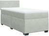 vidaXL Boxspringbett mit Matratze Hellgrau 100x200 cm Samt 3288528 Bild 3