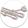 MDEKOR Gardinenstange Vorhangstange 19mm, 2-läufig, kürzbar, 2-läufig Wandmontage, 120 cm Chrom Matt Bild 4