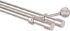 MDEKOR Gardinenstange Vorhangstange 19mm, 2-läufig, kürzbar, 2-läufig Wandmontage, 120 cm Chrom Matt Bild 3