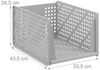 relaxdays Aufbewahrungsbox Schrank Organizer im 3er Set (3 St), grau, L Bild 5