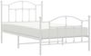vidaXL Bettgestell mit Kopf- und Fußteil Metall Weiß 100x190 cm 353500 Bild 4