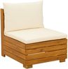 vidaXL Outdoor-Sofagarnitur mit Kissen 9 Stück Braun Massivholz Akazie 3403090 Bild 5