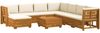 vidaXL Outdoor-Sofagarnitur mit Kissen 9 Stück Braun Massivholz Akazie 3403090 Bild 2