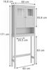 Toilettenschrank Bianco Weiß 69 x 171 cm Vicco Bild 2