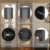 Schwarze Vitrine mit LED-Farblicht & Glastüren, 40x29x170 cm Bild 5
