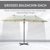 Outsunny Sonnenschirm Doppelschirm mit Kurbel Verstellbarer Gartenschirm, LxB: 270x270 cm, Doppelsonnenschirm, Doppelsonnenschirm, Doppelsonnenschirm Bild 4