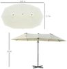 Outsunny Sonnenschirm Doppelschirm mit Kurbel Verstellbarer Gartenschirm, LxB: 270x270 cm, Doppelsonnenschirm, Doppelsonnenschirm, Doppelsonnenschirm Bild 3