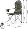 NILS NC3080 Campingstuhl – Klappbarer Outdoor-Stuhl Angelstuhl mit Tragetasche Grau Bild 3