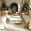 Wohnzimmertisch Weiß Marmor Couchtisch mit Stauraum Gold Tisch Bild 4