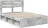 vidaXL Bettrahmen mit Kopfteil Beton 140 x 190 cm Massives Kiefernholz 3411418 Bild 4