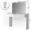 Schminktisch Azur Weiß 120 cm mit LED Beleuchtung Vicco Bild 3