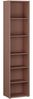 Forte Alice Springs Bücherregal 50, modern-minimalistisch, 5 Einlegeböden, Wohnzimmer/Büro, Holzwerkstoff, Terrakotta, 49,8 cm breit x 214,3 cm hoch x 34,9 cm tief Bild 3