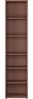 Forte Alice Springs Bücherregal 50, modern-minimalistisch, 5 Einlegeböden, Wohnzimmer/Büro, Holzwerkstoff, Terrakotta, 49,8 cm breit x 214,3 cm hoch x 34,9 cm tief Bild 4