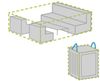 Schutzhülle Abdeckung L 300x200cm für Garten Lounge Set + Hülle für 6-8 Kissen Bild 2