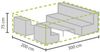 Schutzhülle Abdeckung L 300x200cm für Garten Lounge Set + Hülle für 6-8 Kissen Bild 4
