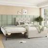 Polsterbett mit Gästebett und Lattenrost, (90x200 cm), Einzelbett, Jugendbett, Samt Bild 2