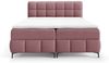 Boxspringbett Schlafzimmerbett SOPHIE 100x200cm Stoff Aragon Bordeauxrot Bild 3