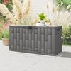 Outsunny Gartenbox UV-beständig Aufbewahrungsbox aus Kunststoff (Auflagenbox mit Holzoptik, 1 St, Wasserdicht Abschließbar Kissenbox), für Garten Balkon Terrasse 106,5 x 43 x 54,5 cm Grau Bild 3