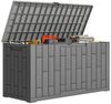 Outsunny Gartenbox UV-beständig Aufbewahrungsbox aus Kunststoff (Auflagenbox mit Holzoptik, 1 St, Wasserdicht Abschließbar Kissenbox), für Garten Balkon Terrasse 106,5 x 43 x 54,5 cm Grau Bild 2