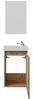 welltime Badmöbel-Set Oslo 2-teilig, Badezimmerschrank Gäste-WC Waschplatz Set, (Komplett-Set, 3-St), Waschtisch mit Waschbecken und Spiegel Breite 40cm, Gästewaschtisch Bild 4