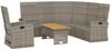 vidaXL 3-tlg. Garten-Lounge-Set mit Kissen Grau Poly Rattan 362178 Bild 4
