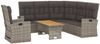 vidaXL 3-tlg. Garten-Lounge-Set mit Kissen Grau Poly Rattan 362178 Bild 3