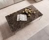 Couchtisch Levente 110x60 cm Keramik Emperador Extra Lucidato Dunkelbraun Gestell Edelstahl Silber Bild 5