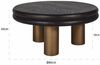 Casa Padrino Luxus Couchtisch Schwarz / Bronze 80 cm - Luxus Wohnzimmer Möbel Bild 5