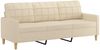 vidaXL 3-Sitzer-Sofa mit Hocker Creme 180 cm Stoff 3201003 Bild 4