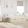 vidaXL Ottoman-Bett mit Matratzen Creme 200x200 cm Stoff 3311253 Bild 3