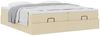 vidaXL Ottoman-Bett mit Matratzen Creme 200x200 cm Stoff 3311253 Bild 5