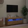 vidaXL TV-Schrank mit LED-Leuchten Artisan-Eiche 100x35x40 cm 856356 Bild 4