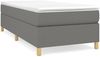 vidaXL Boxspringbett mit Matratze Dunkelgrau 90x200 cm Stoff 3144491 Bild 2