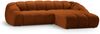 Micadoni Ecksofa Diana 4-Sitzer Rechts Samt Terrakotta Bild 2