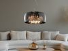 LED Pendelleuchte mit Glas Chrom in Rauchglas Optik & Kristallbehang Ø 50cm Bild 5