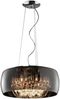 LED Pendelleuchte mit Glas Chrom in Rauchglas Optik & Kristallbehang Ø 50cm Bild 2